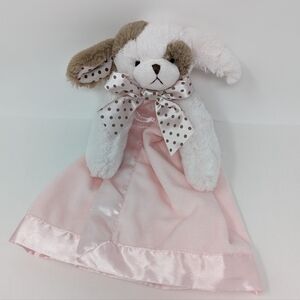 Bearington Baby Lovey Puppy Dog Pink Brown Polkadots